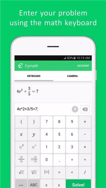 Cymath screenshot