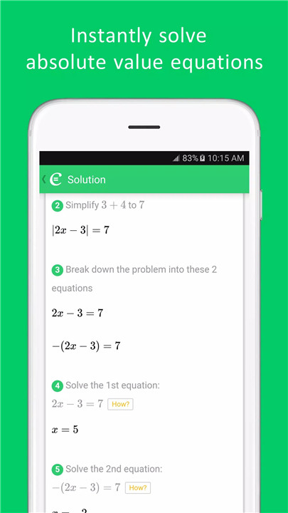 Cymath screenshot