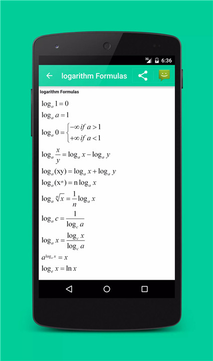 All Math formula screenshot