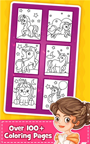 Unicorn Coloring Book for Kids screenshot