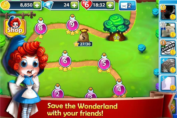 Solitaire Golf in Wonderland screenshot