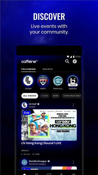 Caffeine TV screenshot