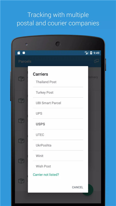 Parcels screenshot