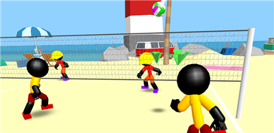 Stickman Beach Volleyball