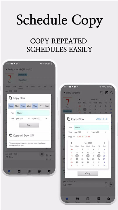 Daily Schedule screenshot