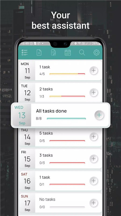 My tasks screenshot