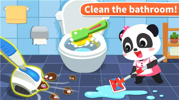 Baby Panda House Cleaning screenshot