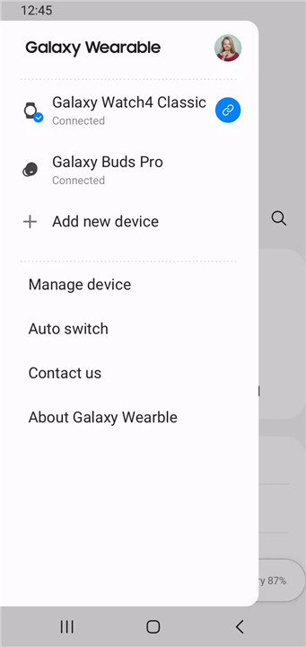 Galaxy Wearable screenshot