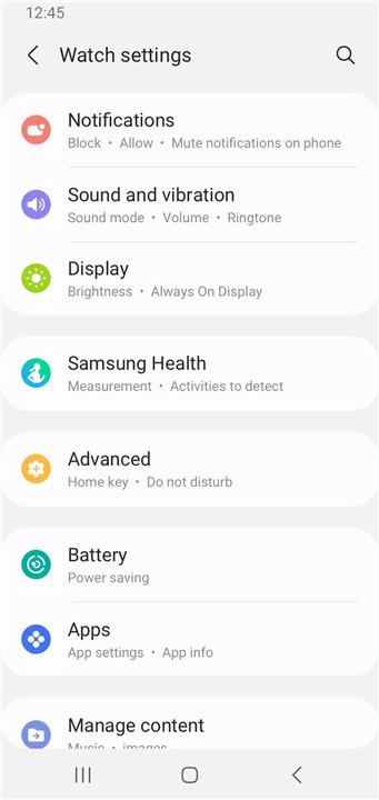 Galaxy Wearable screenshot