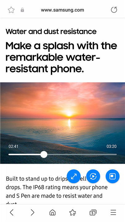 Samsung Internet Browser Beta screenshot