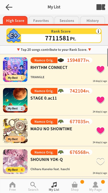 RHYTHM CONNECT screenshot