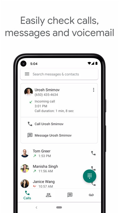 Google Voice screenshot