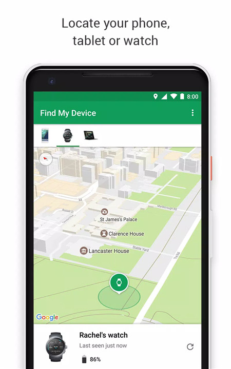 Google Find My Device screenshot