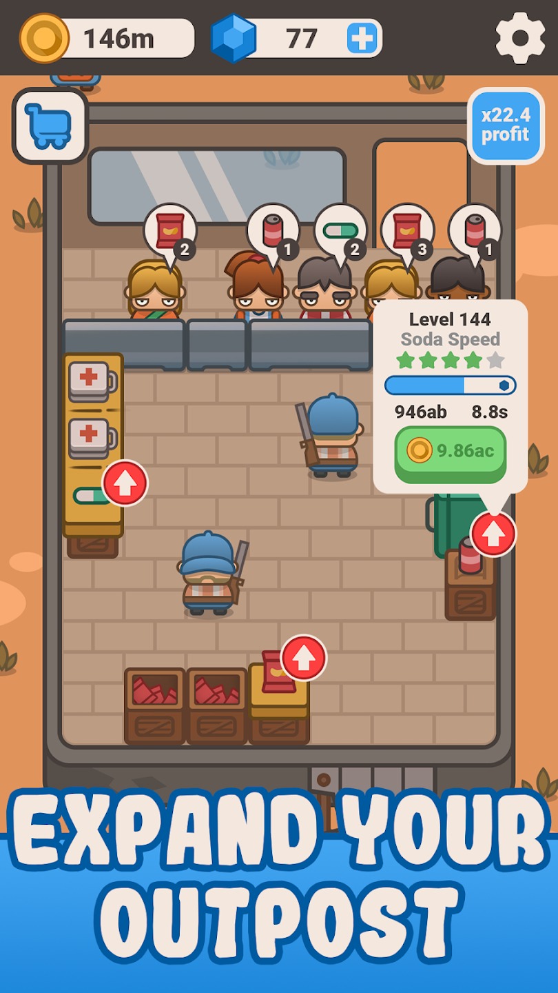 Idle Outpost: Upgrade Games screenshot