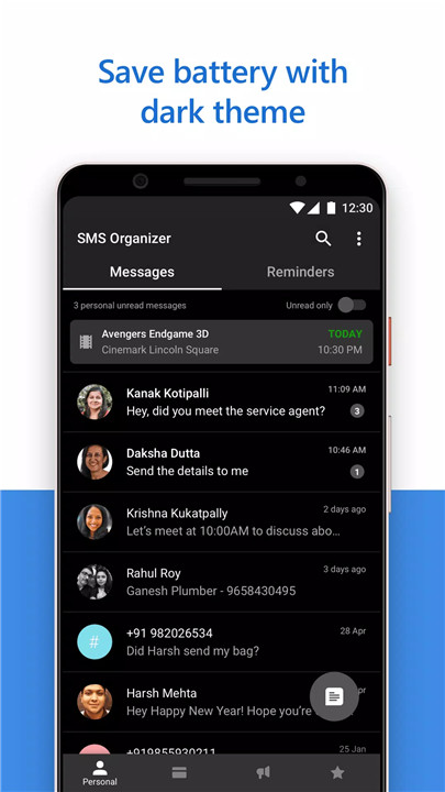 SMS Organizer screenshot