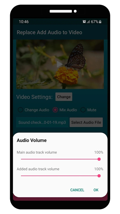 Replace Add Audio to Video screenshot