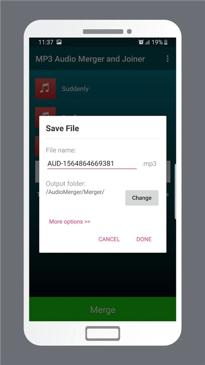 MP3 Audio Merger and Joiner screenshot