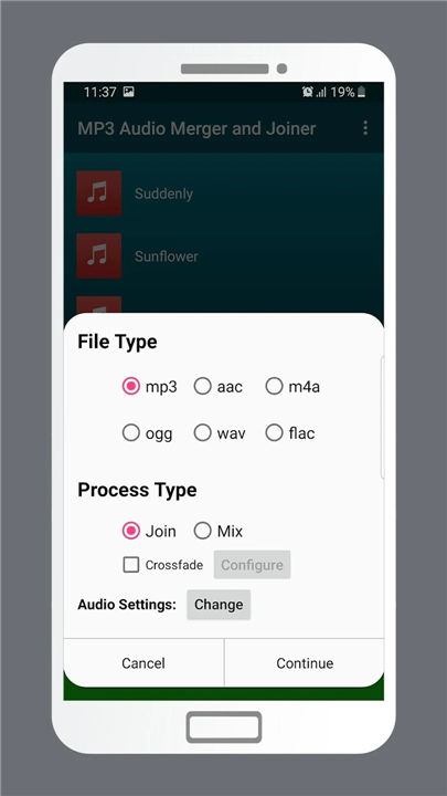 MP3 Audio Merger and Joiner screenshot