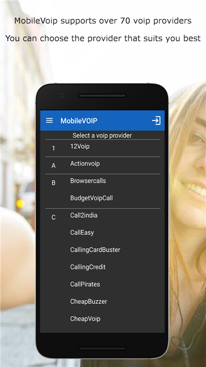 MobileVOIP screenshot