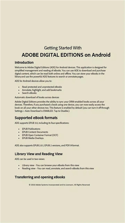 Adobe Digital Editions screenshot