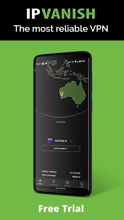 IPVanish VPN screenshot