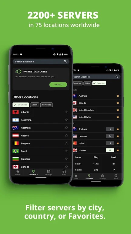 IPVanish VPN screenshot