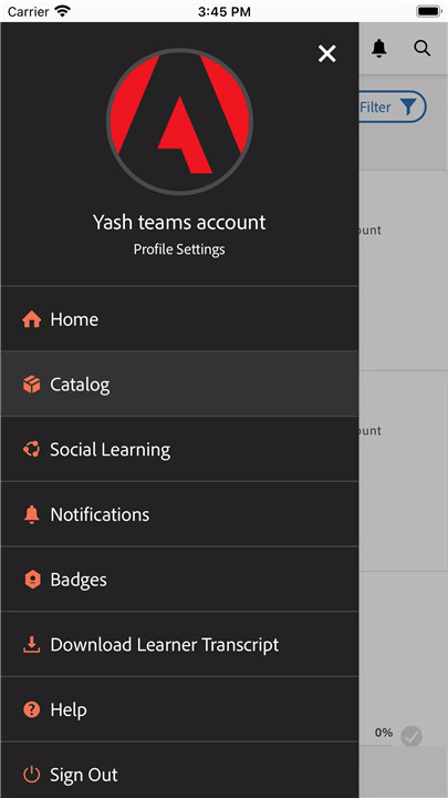 Adobe Learning Manager screenshot