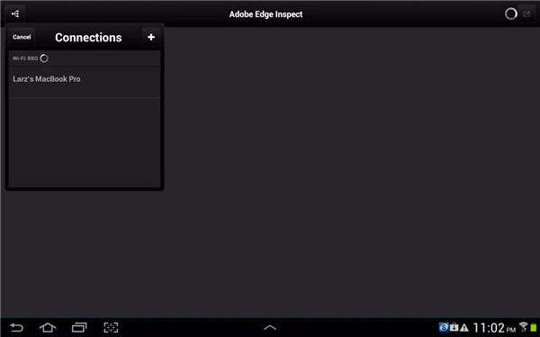 Adobe Edge Inspect CC screenshot