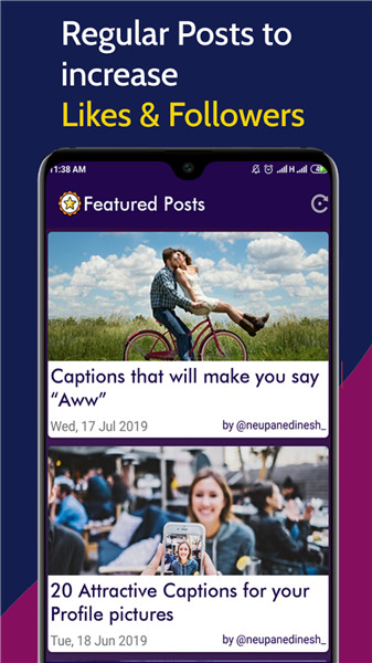 Captions for Photos screenshot