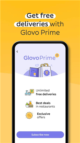 Glovo screenshot