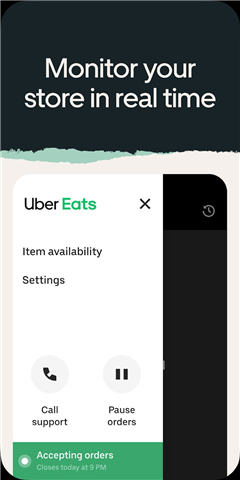 Uber Eats for restaurants screenshot