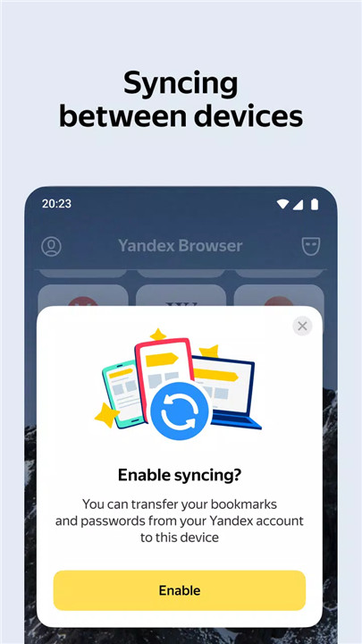 Yandex Browser with Protect screenshot