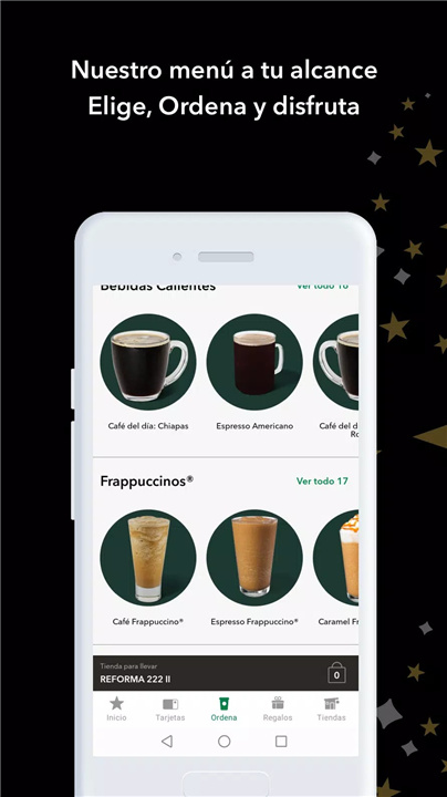 Starbucks México screenshot