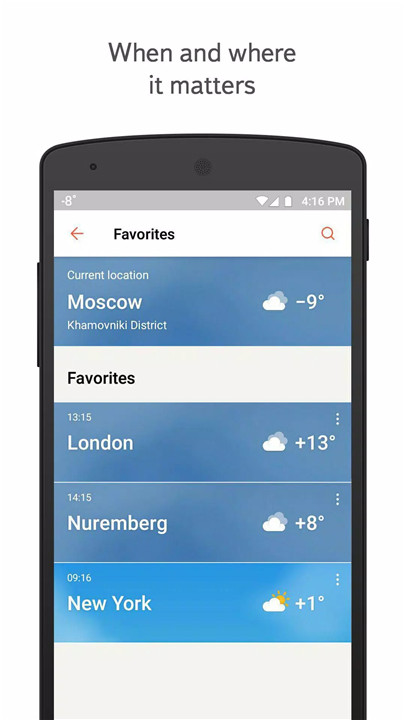 Yandex Weather screenshot