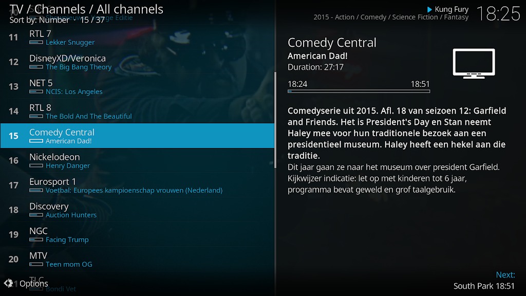 Kodi screenshot