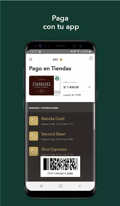 Starbucks Peru screenshot