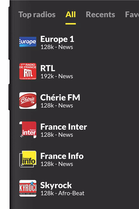 French Radio screenshot