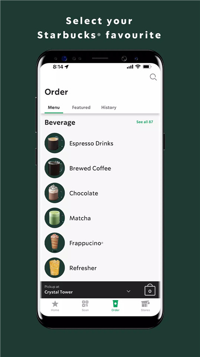 Starbucks Austria screenshot