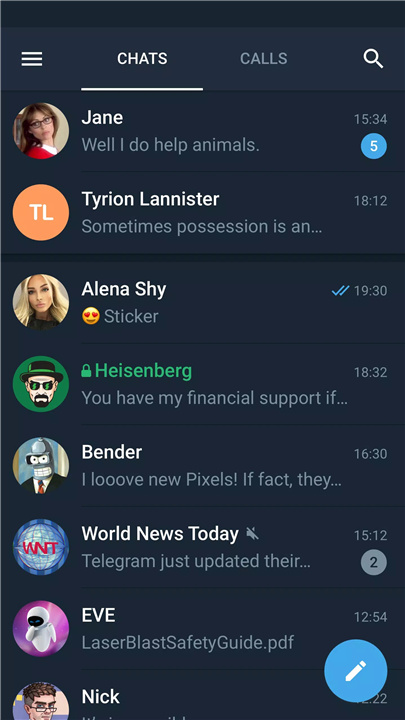 Telegram X screenshot