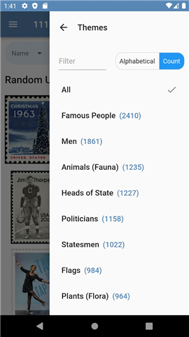 US Stamps screenshot