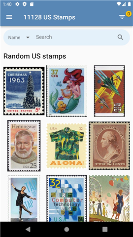 US Stamps screenshot