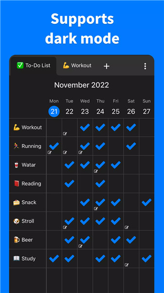 Habit Check Calendar screenshot