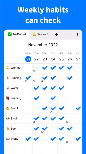 Habit Check Calendar screenshot