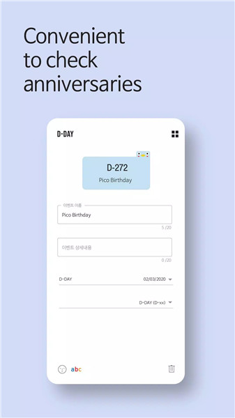 Cute Note DDay Todo screenshot