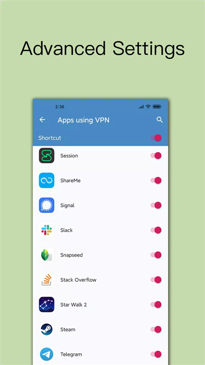 V2VPN screenshot