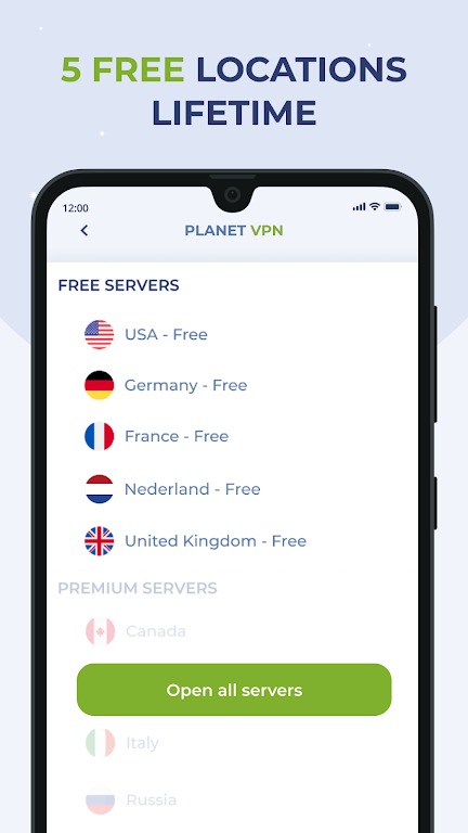 Planet VPN screenshot