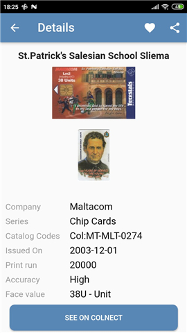 Phonecard Identifier screenshot