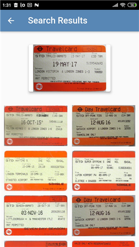 Transport Ticket Identifier screenshot