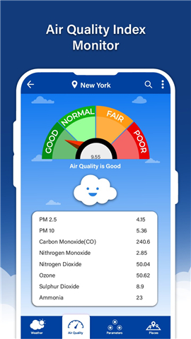 Air Quality Index Monitor App screenshot