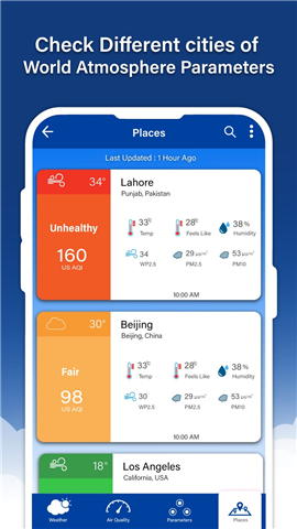 Air Quality Index Monitor App screenshot